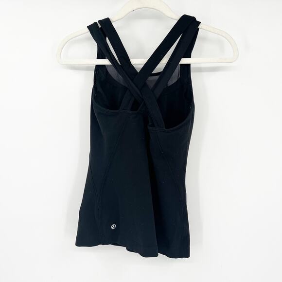 Lululemon Womens Fitness Active Gym Workout Compassion Tank Top Size 6 Black - Picture 4 of 8